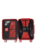 MOLDED SHARKITECTURE RED HARDSHELL CARRY-ON LUGGAGE