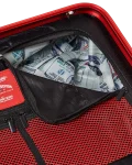 MOLDED SHARKITECTURE RED HARDSHELL CARRY-ON LUGGAGE