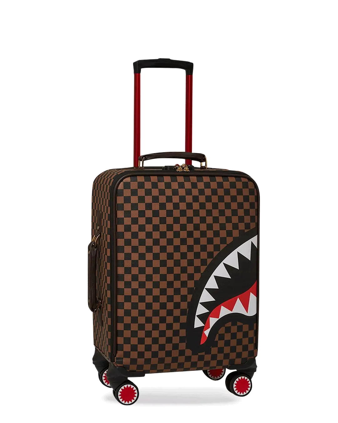 EXTERIOR GOLD ZIP POCKET SHARKS IN PARIS JETSETTER CARRY-ON LUGGAGE