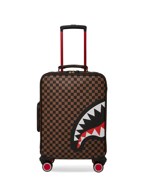 EXTERIOR GOLD ZIP POCKET SHARKS IN PARIS JETSETTER CARRY-ON LUGGAGE