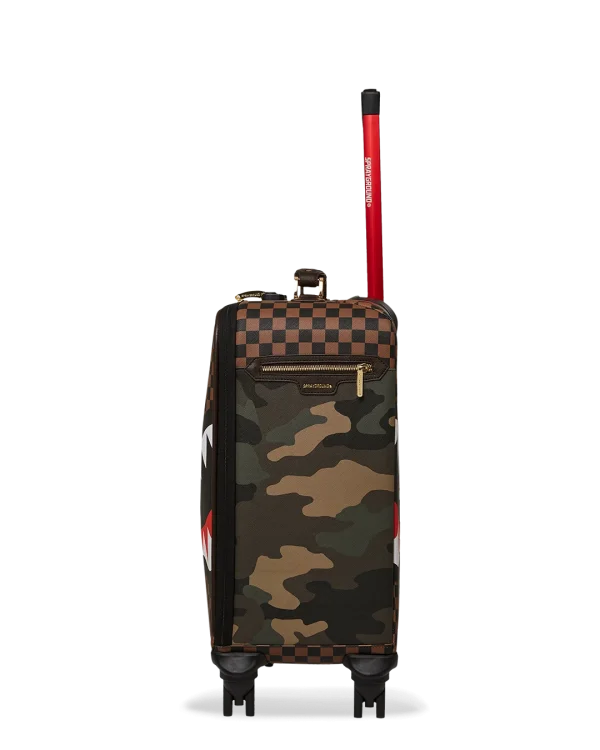 EXTERIOR GOLD ZIP POCKET SHARKS IN PARIS JETSETTER CARRY-ON LUGGAGE