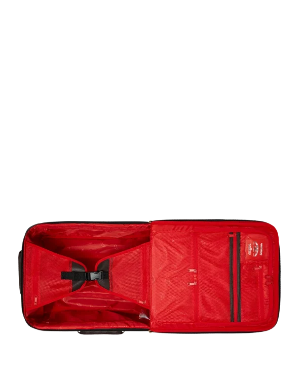 EXTERIOR GOLD ZIP POCKET SHARKS IN PARIS JETSETTER CARRY-ON LUGGAGE