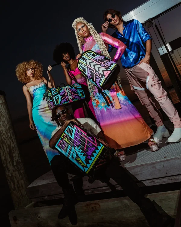 A.I. PATH TO THE FUTURE III HARDSHELL CARRY-ON LUGGAGE - SANDFLOWER COLLAB