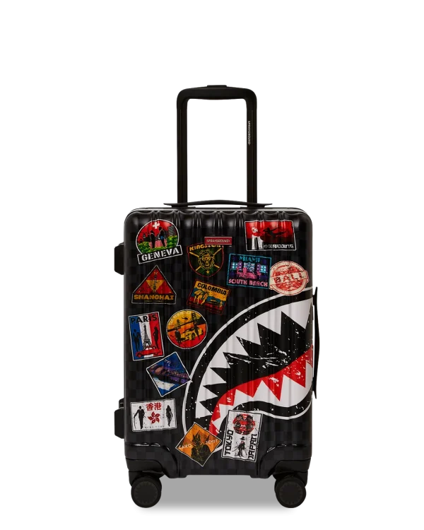 GLOBAL MOGUL UNLIMITED MILES SHARKNAUTICS HARDSHELL CARRY-ON LUGGAGE