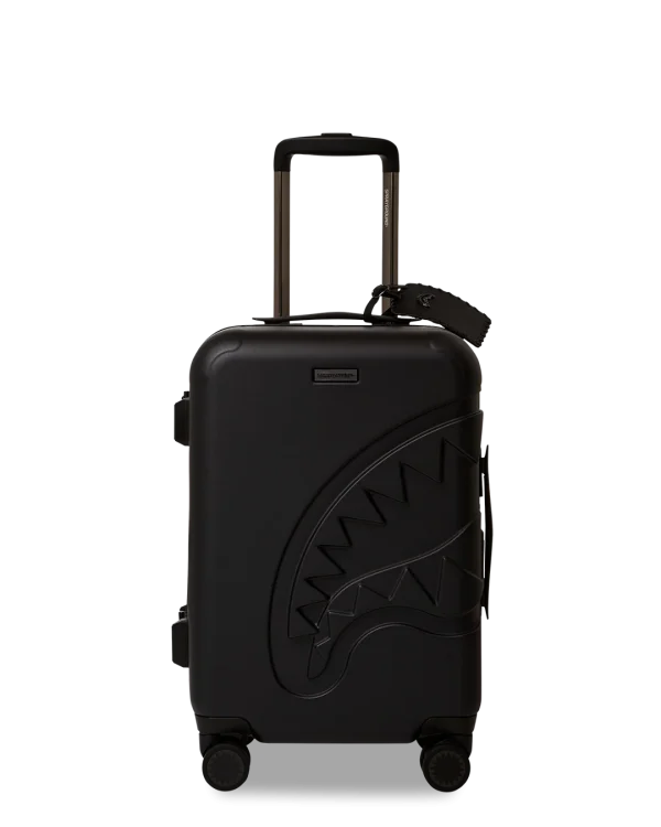 REALITY CHECK SHARKITECTURE CARRY-ON JETBLACK LUGGAGE (GUNMETAL HARDWARE)