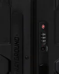 REALITY CHECK SHARKITECTURE CARRY-ON JETBLACK LUGGAGE (GUNMETAL HARDWARE)
