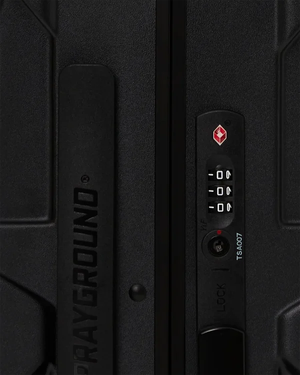 REALITY CHECK SHARKITECTURE CARRY-ON JETBLACK LUGGAGE (GUNMETAL HARDWARE)