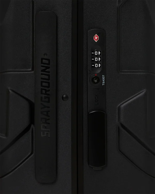 REALITY CHECK SHARKITECTURE CARRY-ON JETBLACK LUGGAGE (GUNMETAL HARDWARE)