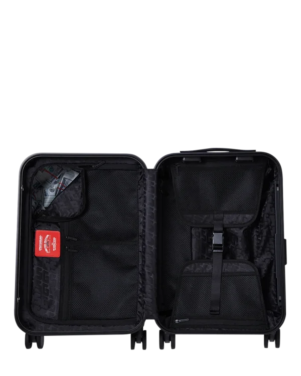 REALITY CHECK SHARKITECTURE CARRY-ON JETBLACK LUGGAGE (GUNMETAL HARDWARE)