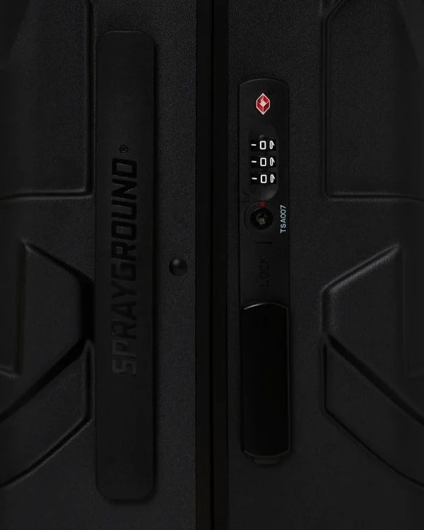 REALITY CHECK SHARKITECTURE CARRY-ON JETBLACK LUGGAGE (GOLD HARDWARE)
