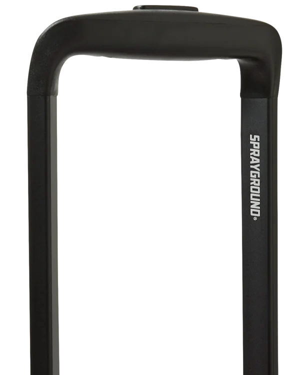 THE JOURNEY BEGINS SHARKITECTURE CARRY-ON LUGGAGE BLACK WITH EXTRA STICKERS