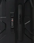 THE JOURNEY BEGINS SHARKITECTURE CARRY-ON LUGGAGE BLACK WITH EXTRA STICKERS