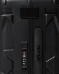 THE JOURNEY BEGINS SHARKITECTURE CARRY-ON LUGGAGE BLACK WITH EXTRA STICKERS