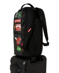 THE JOURNEY BEGINS SHARKITECTURE CARRY-ON LUGGAGE BLACK WITH EXTRA STICKERS