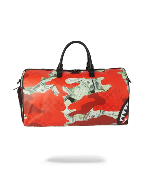 MONEY CAMO (RED) DUFFLE