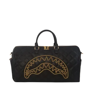 NOIR QUILT GOLD CHAIN SHARK DUFFLE