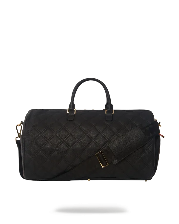 NOIR QUILT GOLD CHAIN SHARK DUFFLE