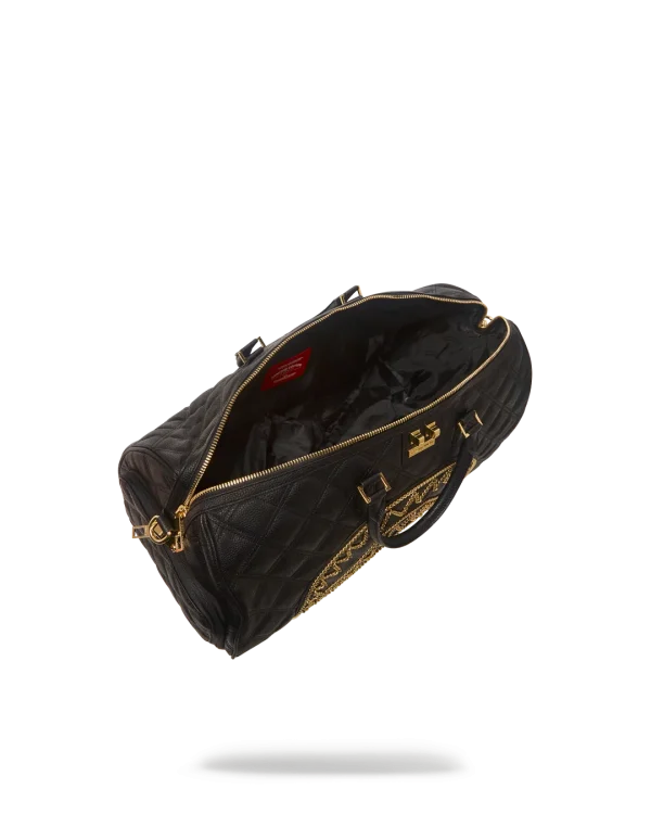 NOIR QUILT GOLD CHAIN SHARK DUFFLE