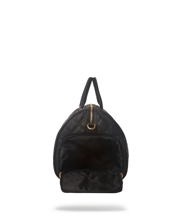 NOIR QUILT GOLD CHAIN SHARK DUFFLE