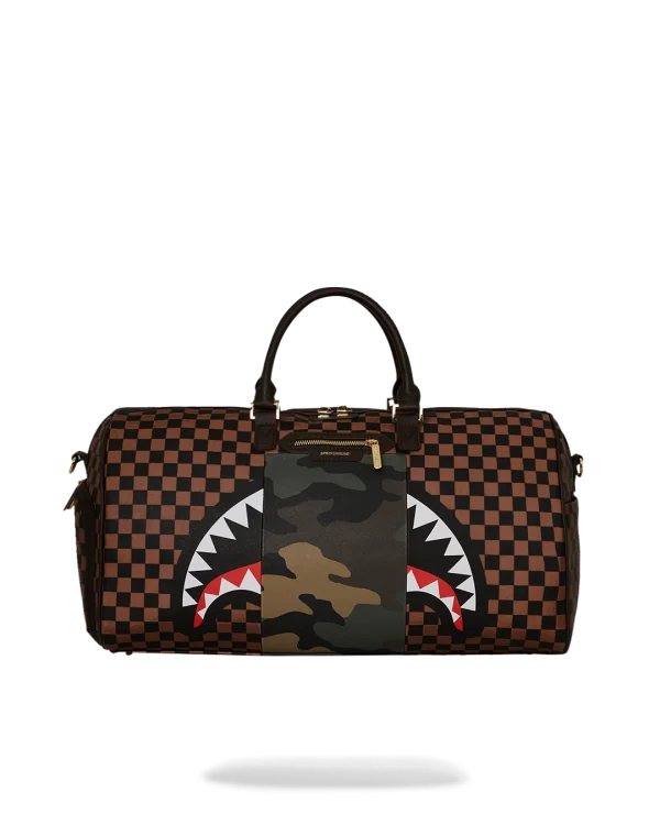 EXTERIOR GOLD ZIP POCKET SHARKS IN PARIS DUFFLE