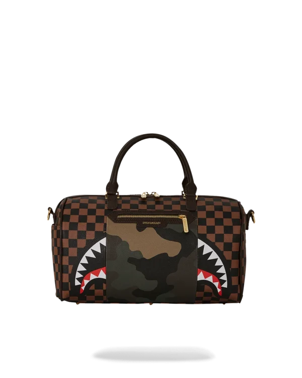 EXTERIOR GOLD ZIP POCKET SHARKS IN PARIS MINI DUFFLE