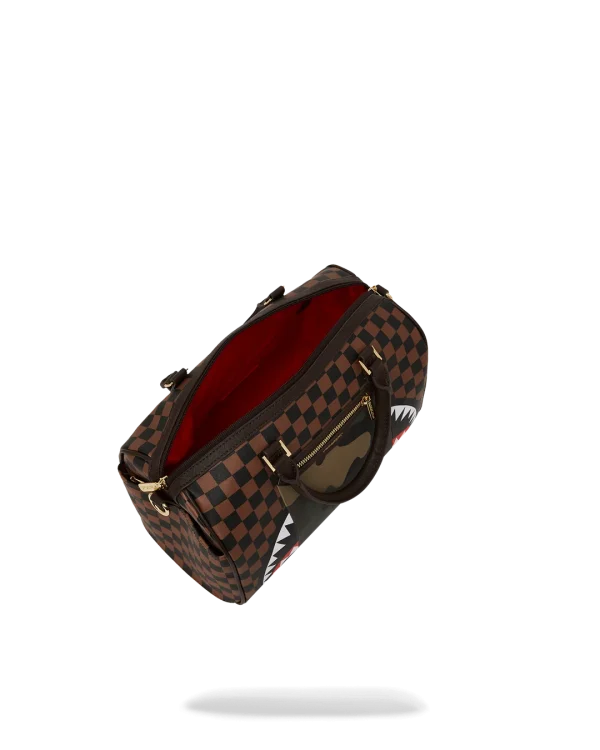 EXTERIOR GOLD ZIP POCKET SHARKS IN PARIS MINI DUFFLE