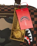 EXTERIOR GOLD ZIP POCKET SHARKS IN PARIS MINI DUFFLE