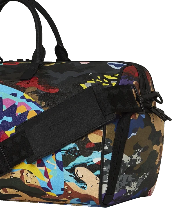 SLICED AND DICED CAMO DUFFLE