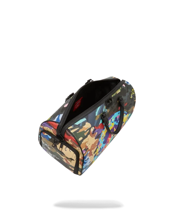 SLICED AND DICED CAMO DUFFLE