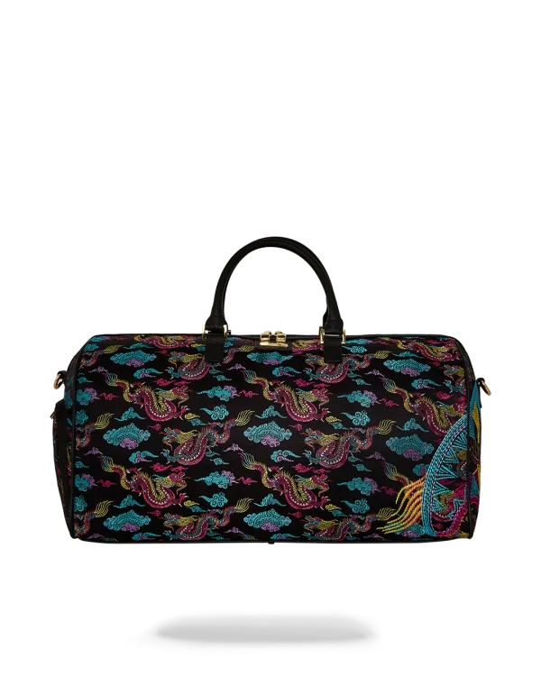 EMBROIDERED DRAGONS DUFFLE