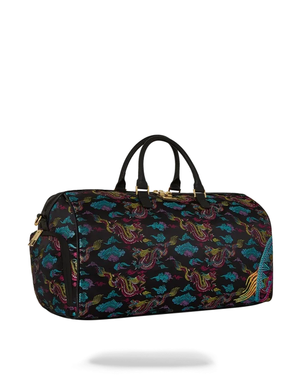 EMBROIDERED DRAGONS DUFFLE