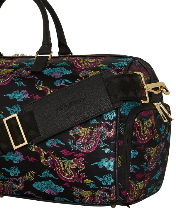 EMBROIDERED DRAGONS DUFFLE