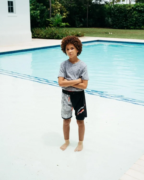 KIDS DAMAGE CONTROL SWIM TRUNKS