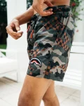 KIDS CAMO CHECKERED SWIM TRUNKS