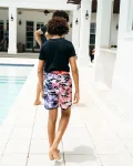 KIDS SPLIT CAMO SWIM TRUNKS