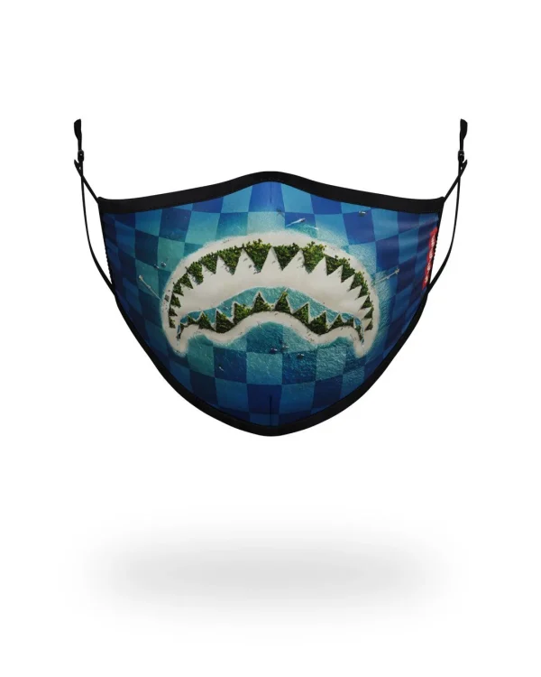 ADULT SHARK ISLAND FORM FITTING FACE MASK