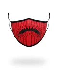 ADULT REVERSE SHARKS IN PARIS (RED) FORM FITTING FACE MASK