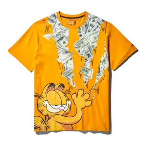 GARFIELD CAT STRATCH GRAPHIC T-SHIRT (ORANGE)