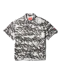 GRAFFITI SHORT SLEEVE BUTTON FRONT SHIRT