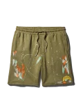 PAINT SPLAT KNIT SHORTS (GREEN)