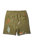 PAINT SPLAT KNIT SHORTS (GREEN)