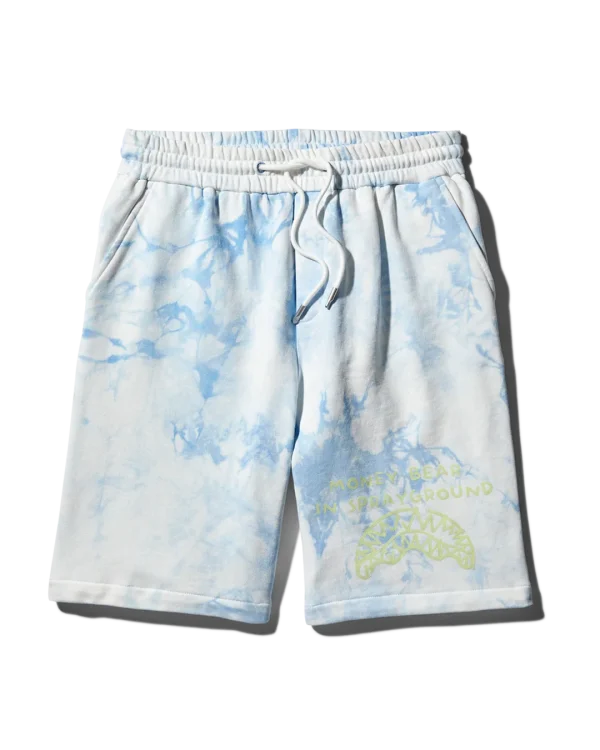 TIE DYE KNIT SHORTS (BLUE)