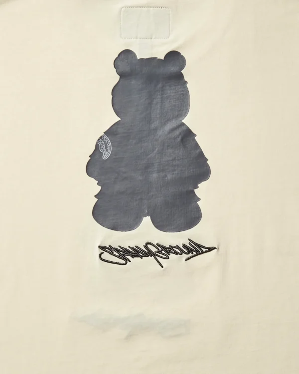 SHORT SLEEVE GRAPHIC MONEY BEAR T-SHIRT (APRICOT)