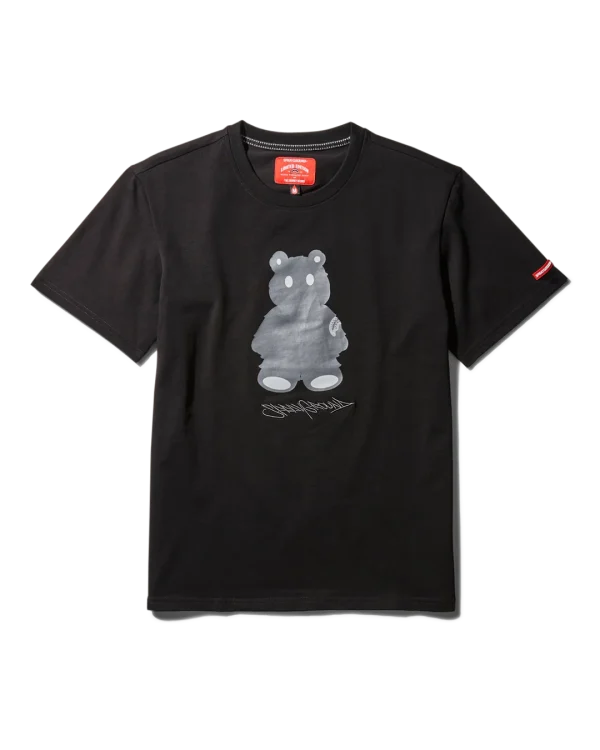SHORT SLEEVE GRAPHIC MONEY BEAR T-SHIRT (BLACK)