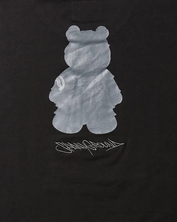 SHORT SLEEVE GRAPHIC MONEY BEAR T-SHIRT (BLACK)