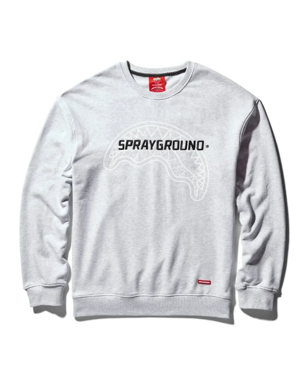 SPRAYGROUND PULLOVER CREW NECK SWEATSHIRT (LT GREY)