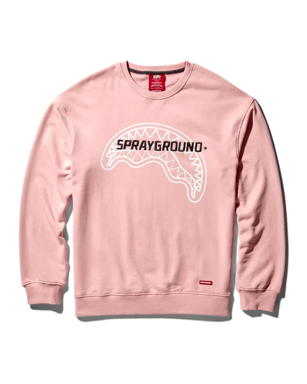 SPRAYGROUND PULLOVER CREW NECK SWEATSHIRT (PINK)