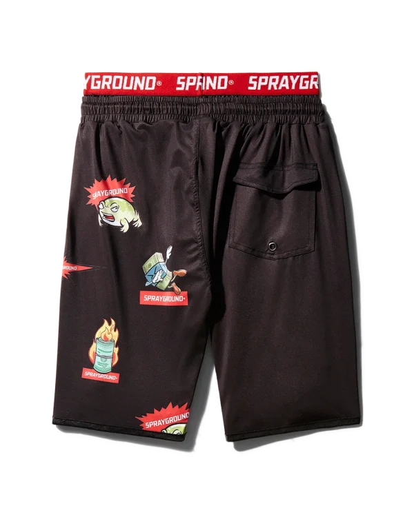 PATCH ALL-IN CORTO SWIM TRUNKS (BLACK)