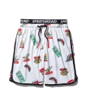 PATCH ALL-IN CORTO SWIM TRUNKS (WHITE)