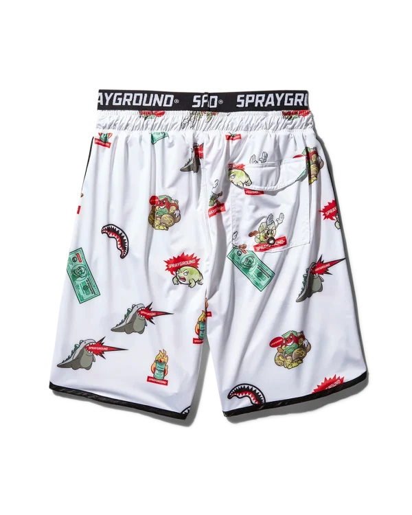 PATCH ALL-IN CORTO SWIM TRUNKS (WHITE)